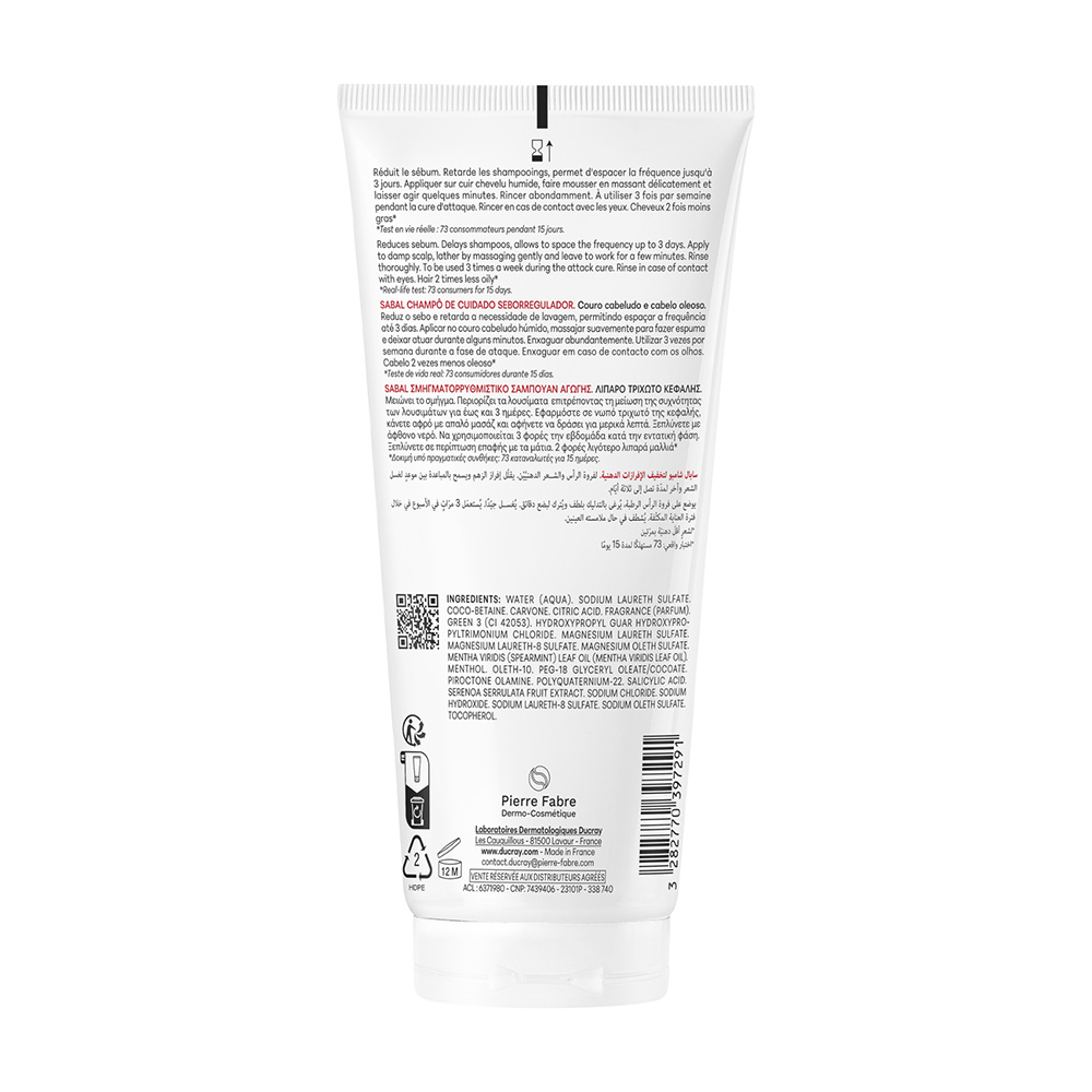 DUCRAY - SABAL Sebum-Regulating Treatment Shampoo - 200ml
